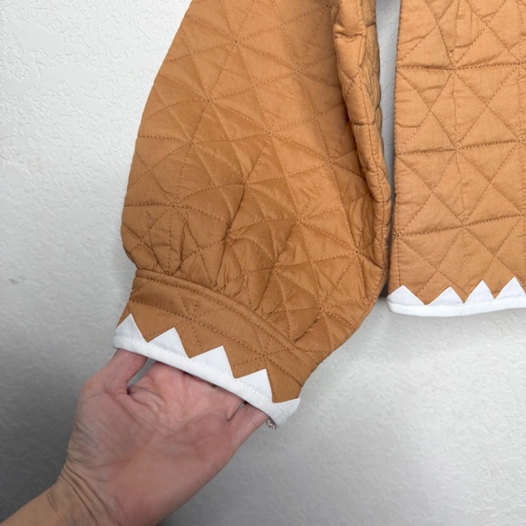 NWT Anthropologie Zigzag-Trim Quilted Open Front Jacket - Picture 7 of 13